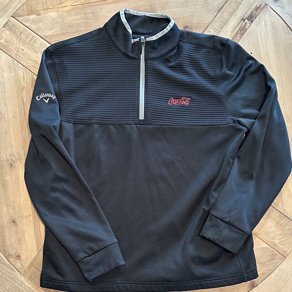 Callaway Men's Black and Gray Half-Zip Jacket